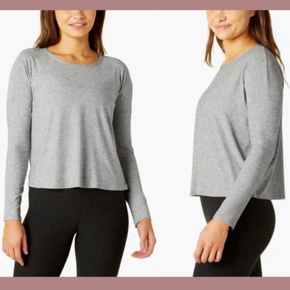 Beyond Yoga Morning Light Cropped Pullover